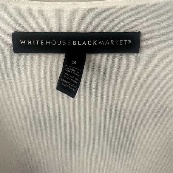 White House Black Market Purple Floral Ruched Top Sz S - Picture 4 of 5